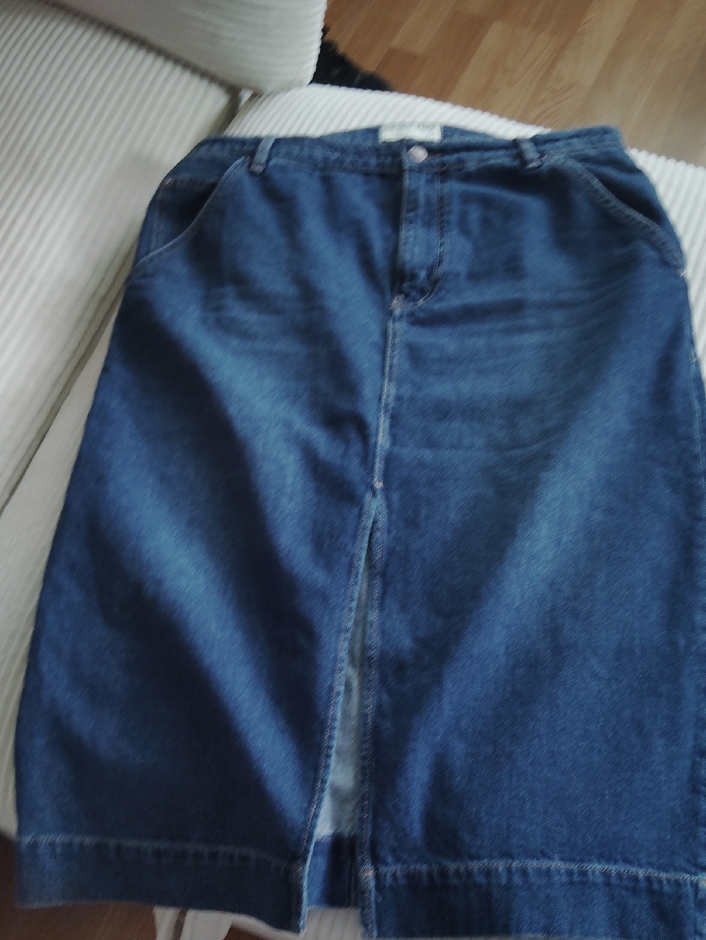 Free People Classic Blue Denim Waistband Detail